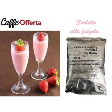 SORBETTO ALLA FRAGOLA BUSTA DA 150 GR.