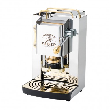 FABER SLOT DELUXE ACCIAIO & GOLD Macchina a Cialde