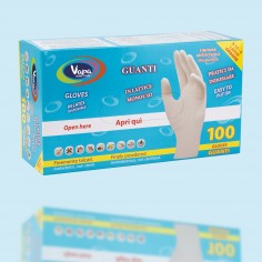 VAPA GUANTI IN LATTICE TALCATI MONOUSO 100 PZ TG.M