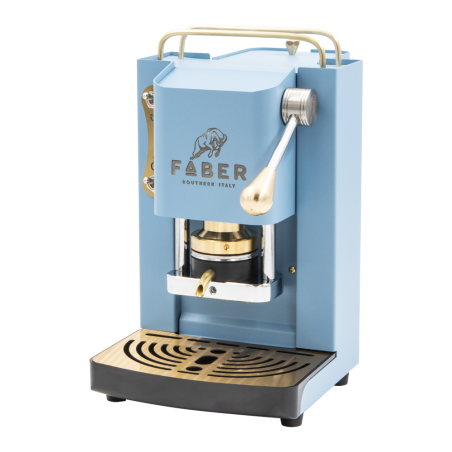 FABER SLOT MINI DELUXE TURQUOISE SKY BLUE & GOLD Macchina a Cialde