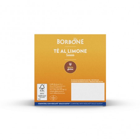 16 Capsule Borbone Tè al Limone Compatibile Nescafè Dolce Gusto