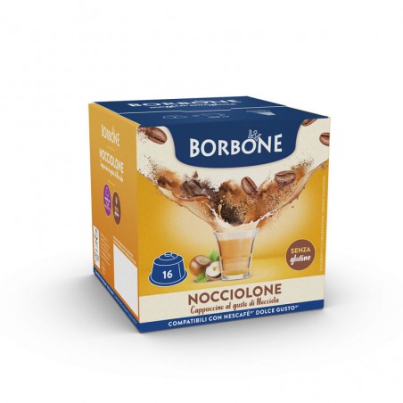 16 Capsule Borbone Nocciolone Compatibile Nescafè Dolce Gusto