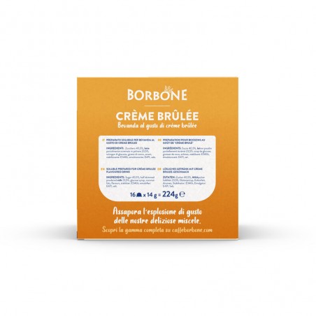 16 Capsule Borbone Per Bevanda Solubile Al Gusto CRÈME BRÛLÉE Compatibile Nescafè Dolce Gusto