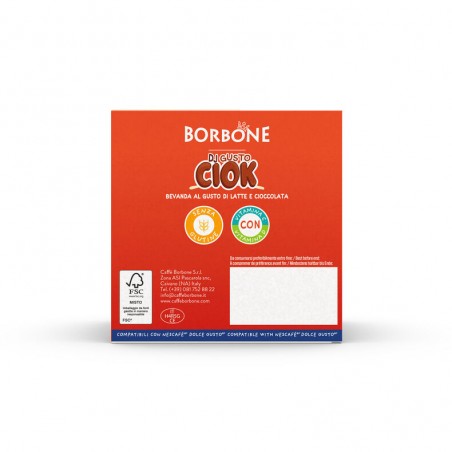 16 Capsule Borbone “DJ GUSTO CIOCK” - Latte e Cioccolato Compatibile Nescafè Dolce Gusto