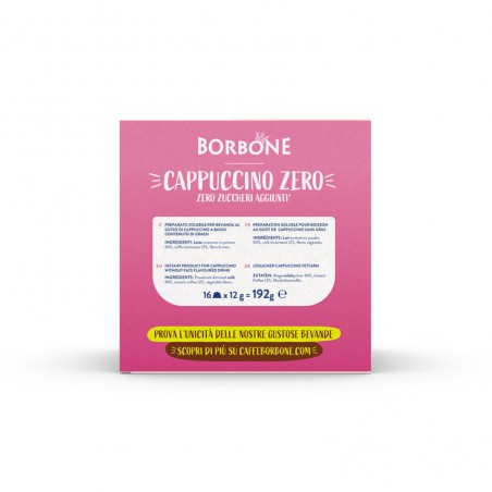 16 Capsule Borbone CAPPUCCINO ZERO Per Bevanda Al Gusto Di Cappuccino Compatibile Nescafè Dolce Gusto