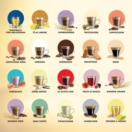 16 Capsule Borbone “DJGUSTO CHEESECAKE” - Cioccolata Bianca Alla Fragola Compatibile Nescafè Dolce Gusto
