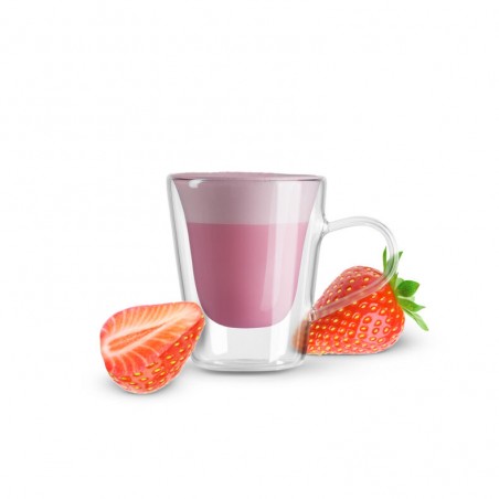 16 Capsule Borbone “DJGUSTO CHEESECAKE” - Cioccolata Bianca Alla Fragola Compatibile Nescafè Dolce Gusto