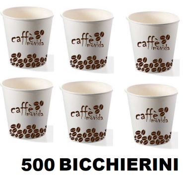 500 BICCHIERINI CAFFE' IN CARTA BIO 75cc 10...