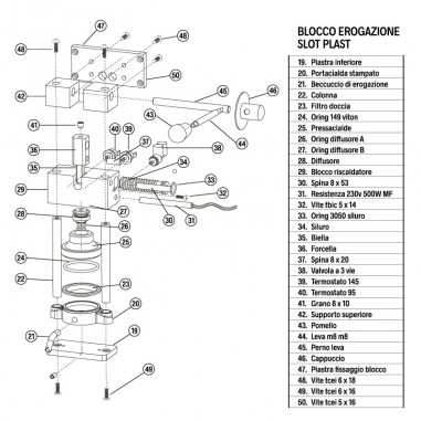 Leva di azionamento per Macchina da Caffè Faber...
