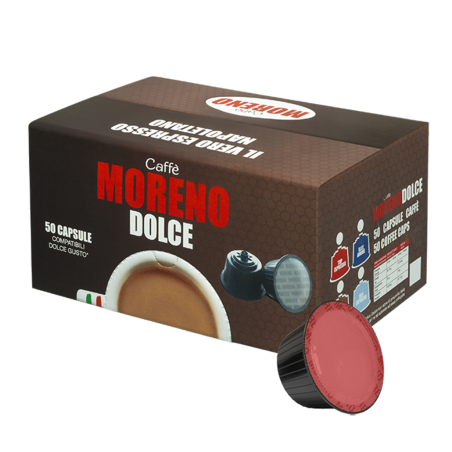 50 Capsule Caffè Moreno Miscela Espresso Bar Compatibile Nescafè Dolce Gusto