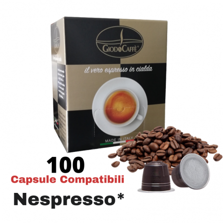 100 Capsule Caffè Giodo Miscela Cremoso Compatibili Nespresso